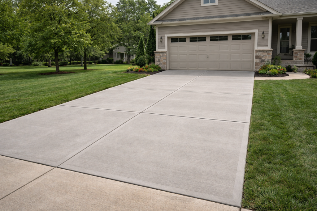 2-Car Concrete Driveway Cost in Ohio